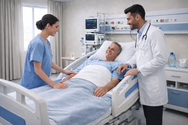 ICU care team at work