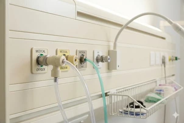 MGPS outlets at ICU bed